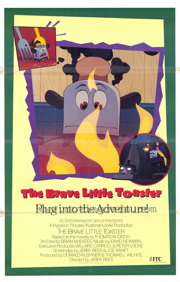 The extremely rare Brave Little Toaster movie poster. It'll cost you $58.
