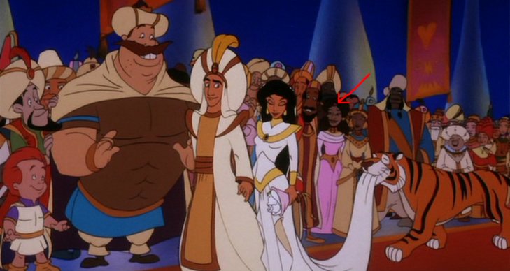  Sadira was present at Aladdin and Jasmine's wedding in movie 3
